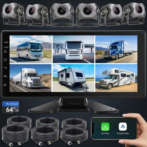 Seventour 6-Channel 1080P Dash Cam with 10.33 inch Touch Screen